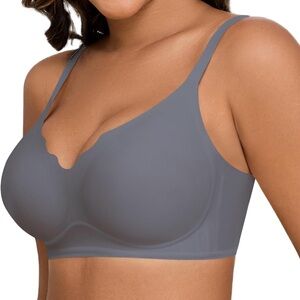 NIB Horisun Gray Seamless comfort bra, Size Medium